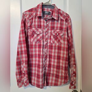 BKE Red Plaid Men's Shirt